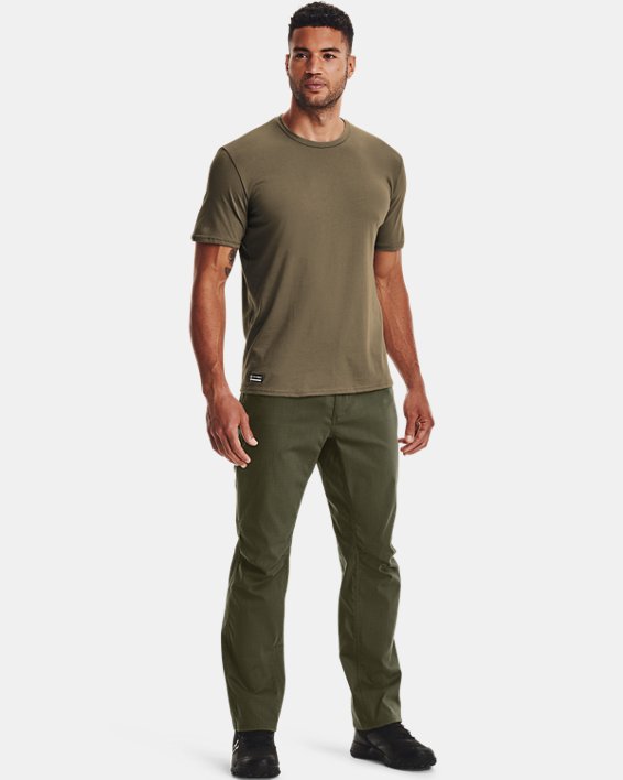 Men's UA Tactical Cotton T-Shirt, Brown, pdpMainDesktop image number 2